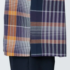 Men's Madras Check Open Collar Short Sleeve Shirt