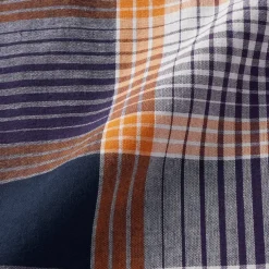 Men's Madras Check Open Collar Short Sleeve Shirt