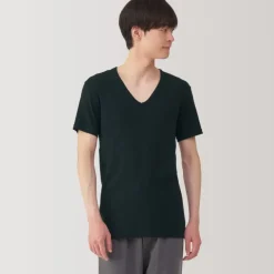 Men's Moisture-Wicking Cotton V-Neck Short Sleeve T-Shirt