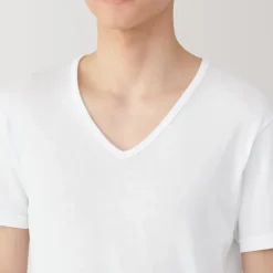 Men's Moisture-Wicking Cotton V-Neck Short Sleeve T-Shirt