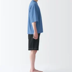 Men's Moisture-Wicking Cotton Short Sleeve Loungewear Set