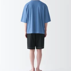 Men's Moisture-Wicking Cotton Short Sleeve Loungewear Set