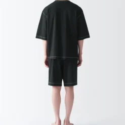 Men's Moisture-Wicking Cotton Short Sleeve Loungewear Set