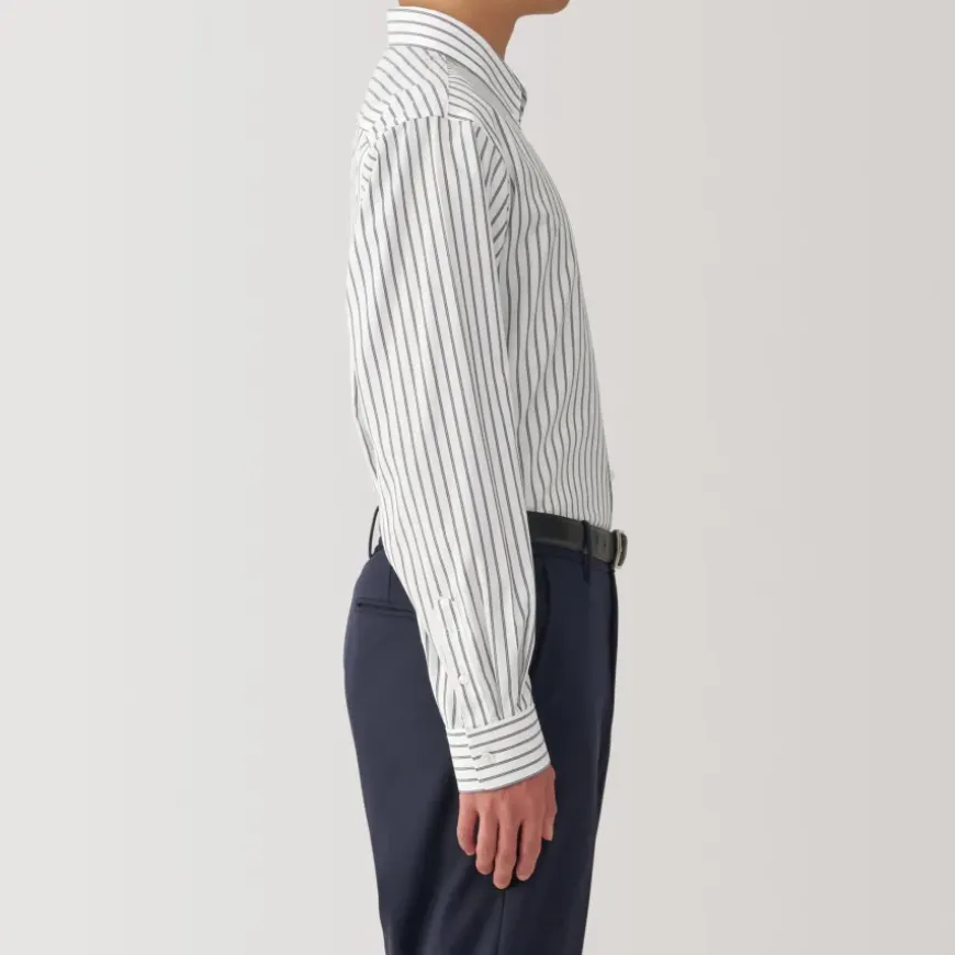 Men's Non-Iron Button Down Striped Shirt