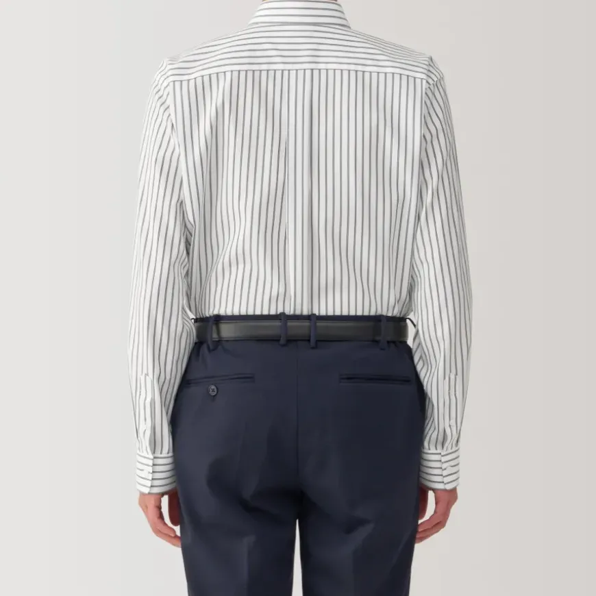 Men's Non-Iron Button Down Striped Shirt