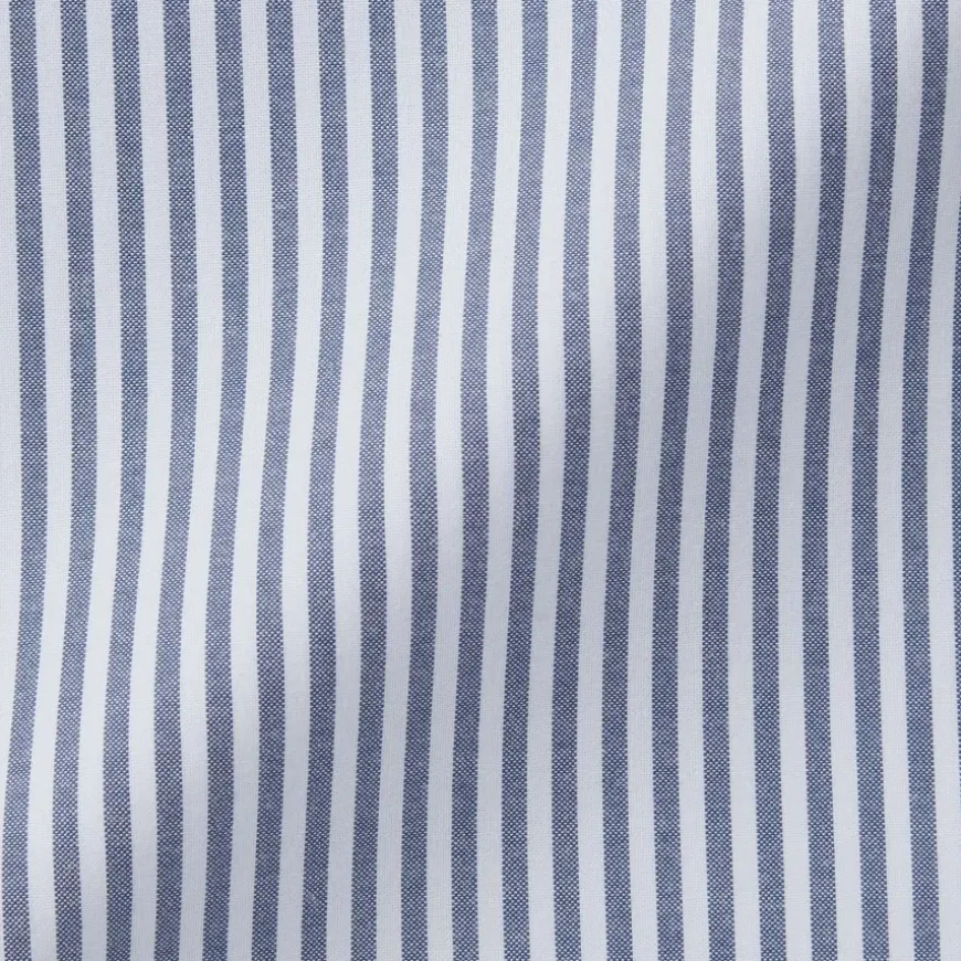 Men's Non-Iron Semi Wide Collar Striped Shirt