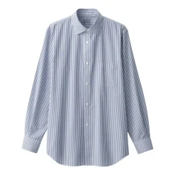 Men's Non-Iron Semi Wide Collar Striped Shirt