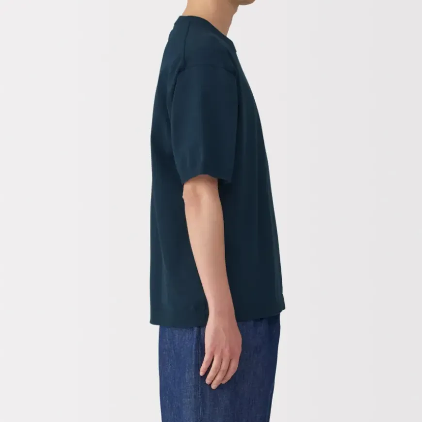 Men's Quick Dry Crew Neck Short Sleeve Knit T-Shirt