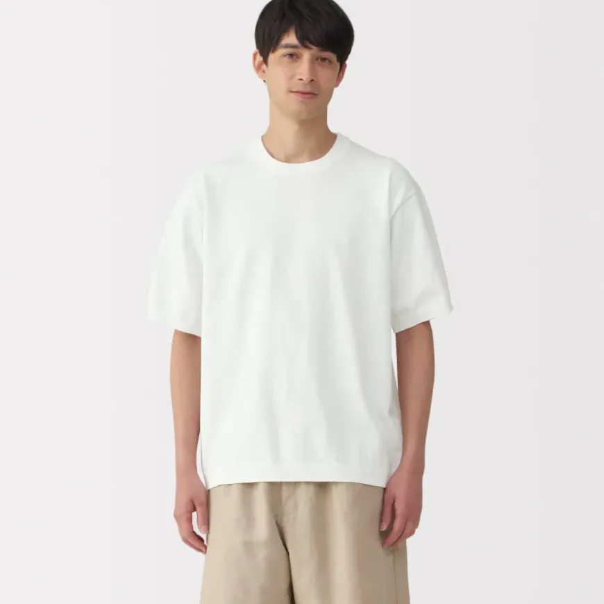 Men's Quick Dry Crew Neck Short Sleeve Knit T-Shirt
