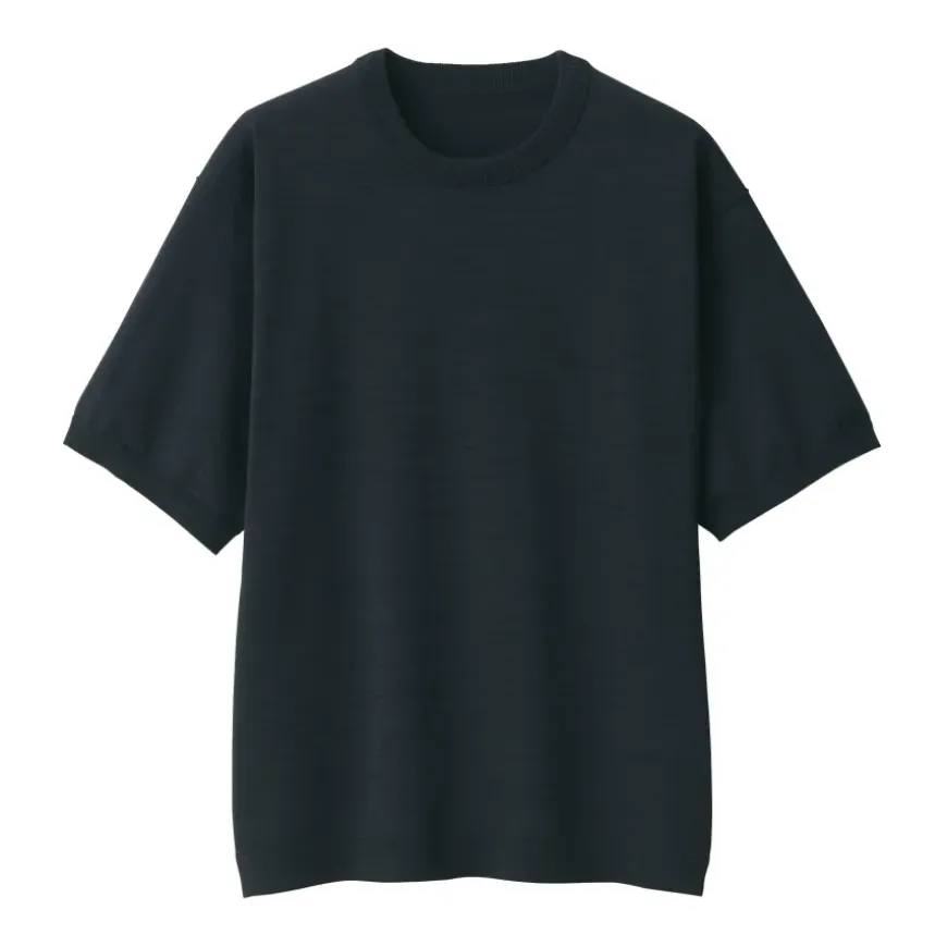 Men's Quick Dry Crew Neck Short Sleeve Knit T-Shirt