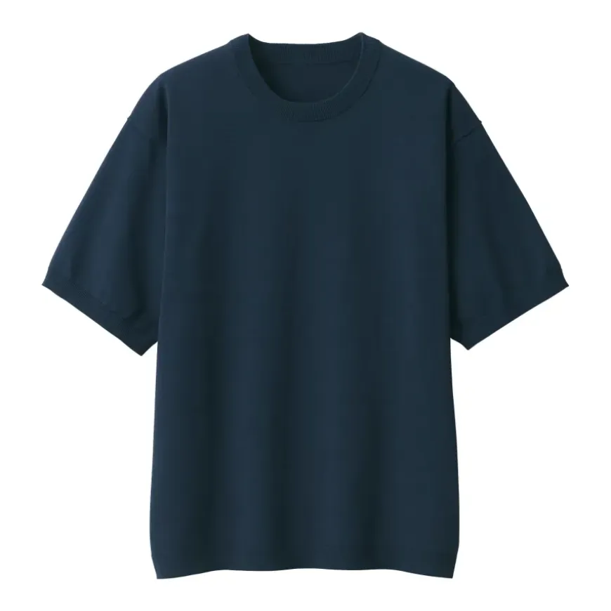 Men's Quick Dry Crew Neck Short Sleeve Knit T-Shirt