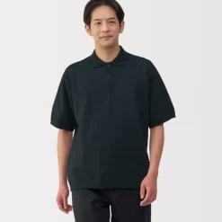 Men's Quick Dry Crew Neck Short Sleeve Knit Polo Shirt