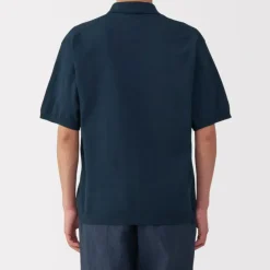Men's Quick Dry Crew Neck Short Sleeve Knit Polo Shirt