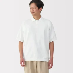 Men's Quick Dry Crew Neck Short Sleeve Knit Polo Shirt
