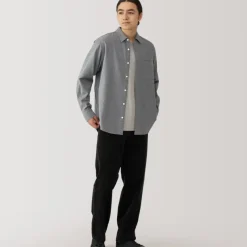 Men's Reclaimed Cotton Blend Flannel Long Sleeve Shirt