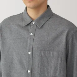 Men's Reclaimed Cotton Blend Flannel Long Sleeve Shirt