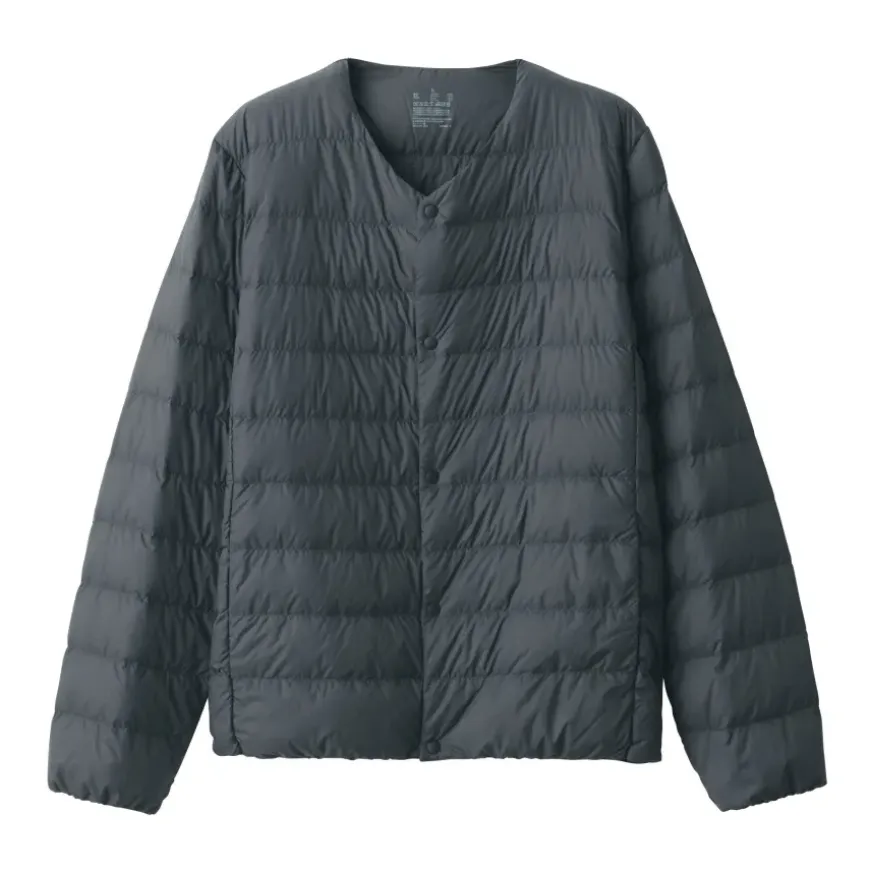 Men's Recycled Nylon Lightweight Collarless Down Jacket