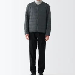 Men's Recycled Nylon Lightweight Collarless Down Jacket