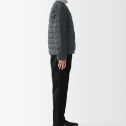 Men's Recycled Nylon Lightweight Collarless Down Jacket