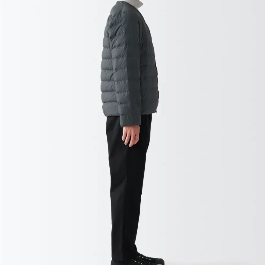 Men's Recycled Nylon Lightweight Collarless Down Jacket