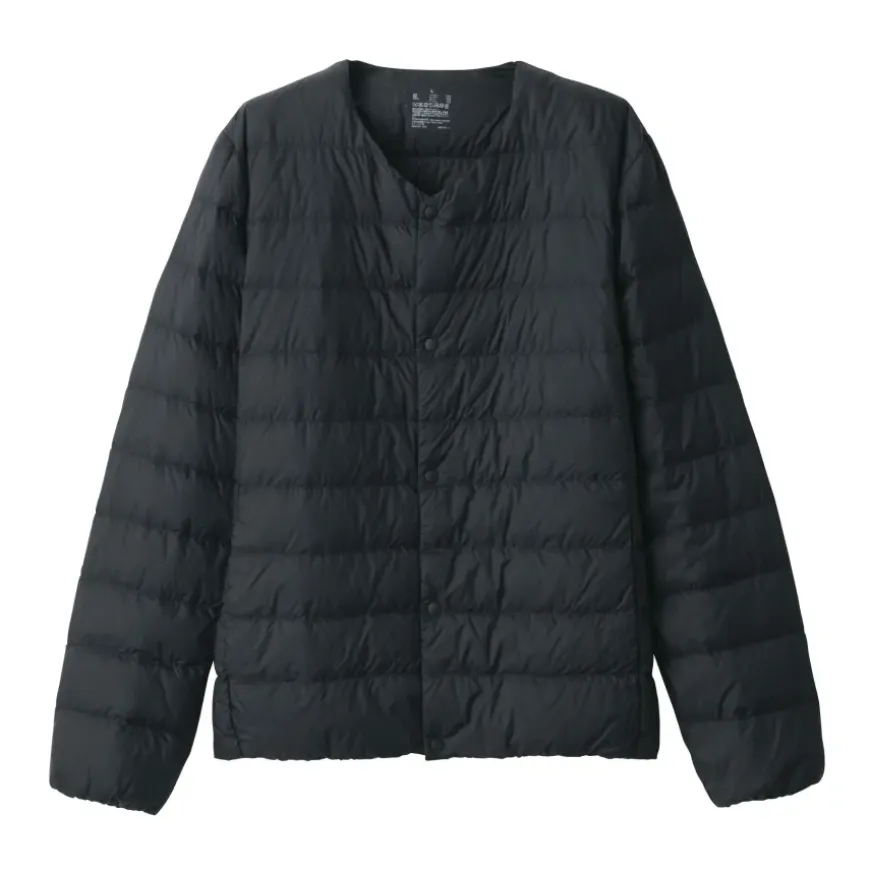 Men's Recycled Nylon Lightweight Collarless Down Jacket