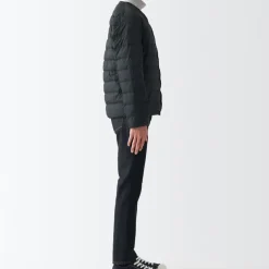 Men's Recycled Nylon Lightweight Collarless Down Jacket