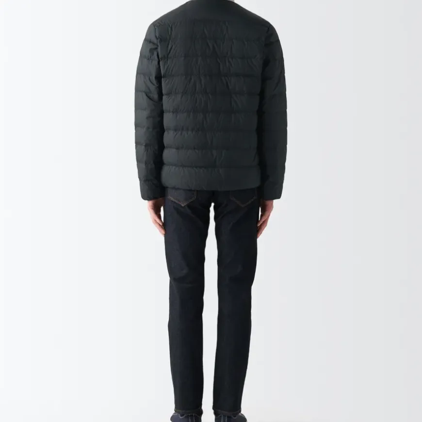 Men's Recycled Nylon Lightweight Collarless Down Jacket