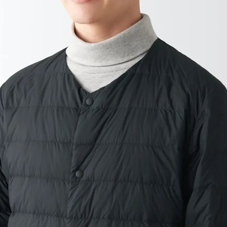 Men's Recycled Nylon Lightweight Collarless Down Jacket