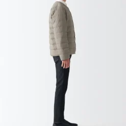 Men's Recycled Nylon Lightweight Collarless Down Jacket