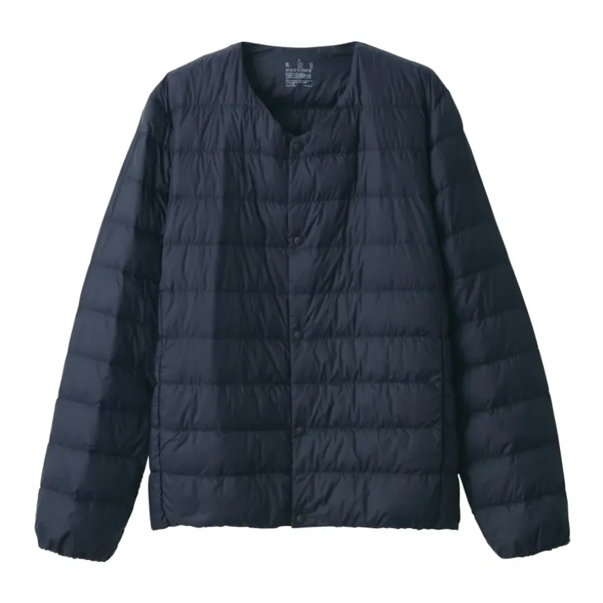 Men's Recycled Nylon Lightweight Collarless Down Jacket