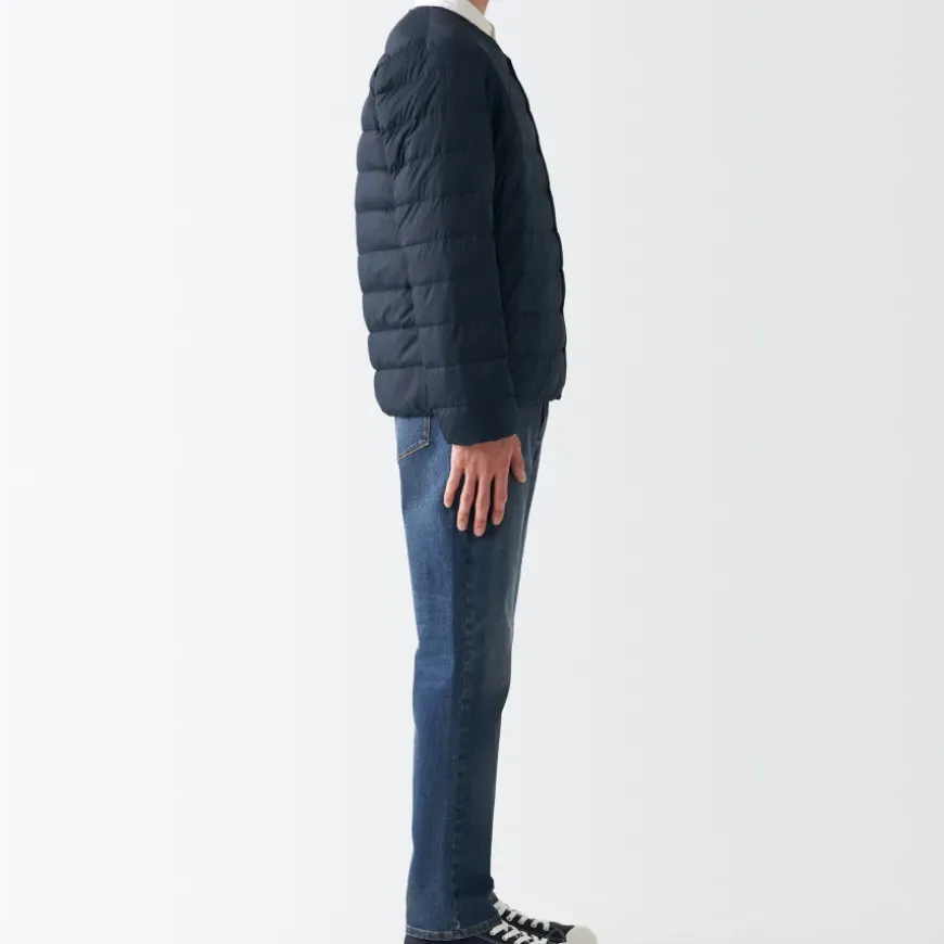 Men's Recycled Nylon Lightweight Collarless Down Jacket