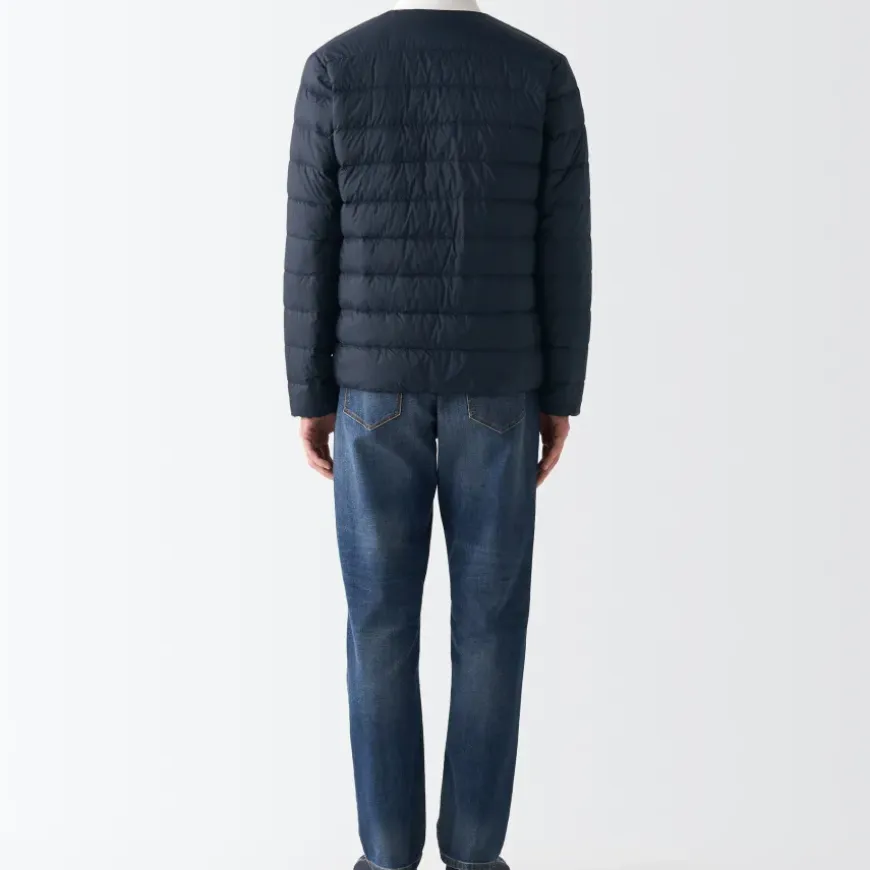 Men's Recycled Nylon Lightweight Collarless Down Jacket