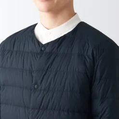Men's Recycled Nylon Lightweight Collarless Down Jacket