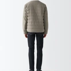 Men's Recycled Nylon Lightweight Collarless Down Jacket