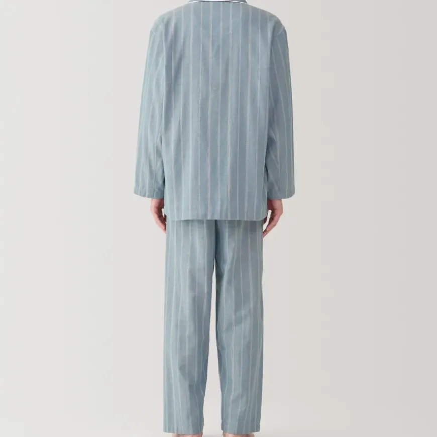Men's Side Seamless Double Gauze Pajamas