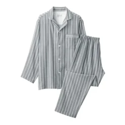 Men's Side Seamless Double Gauze Pajamas