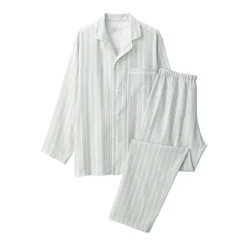 Men's Side Seamless Double Gauze Pajamas