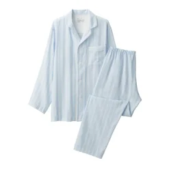 Men's Side Seamless Double Gauze Pajamas