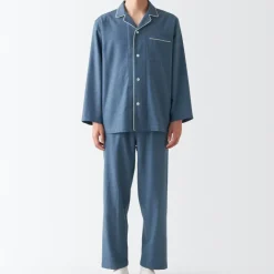Men's Side Seamless Flannel Pajamas