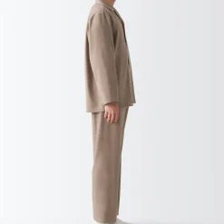 Men's Side Seamless Flannel Pajamas