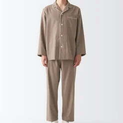 Men's Side Seamless Flannel Pajamas