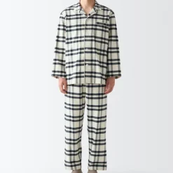 Men's Side Seamless Flannel Pajamas