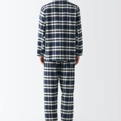 Men's Side Seamless Flannel Pajamas