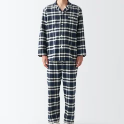Men's Side Seamless Flannel Pajamas