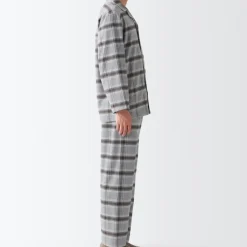 Men's Side Seamless Flannel Pajamas