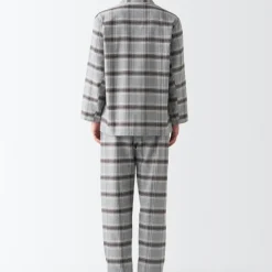 Men's Side Seamless Flannel Pajamas
