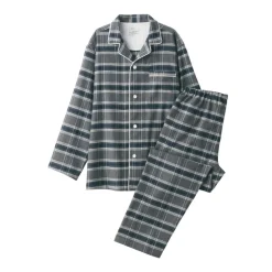 Men's Side Seamless Flannel Pajamas