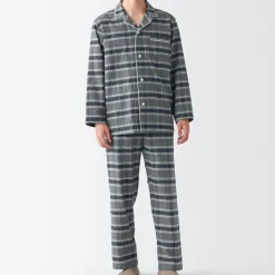 Men's Side Seamless Flannel Pajamas