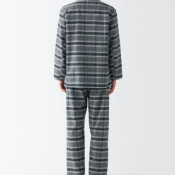 Men's Side Seamless Flannel Pajamas