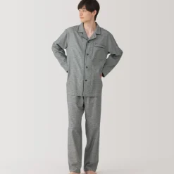 Men's Side Seamless Flannel Pajamas